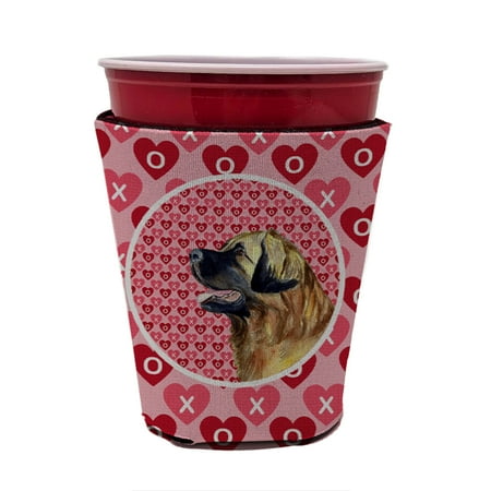 

Caroline s Treasures LH9168RSC Leonberger Hearts Love and Valentine s Day Red Cup Hugger Red Cup multicolor