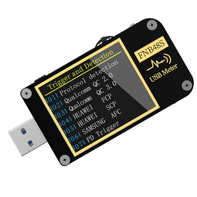 Medidor de VoltaJe USB de 9 Pines Función de de Pantalla Sensor de Gravedad Probador de Amperímetro USB Multifuncional Probador de Carga rápida Con Material Abs ABS ABS