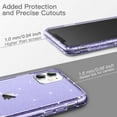 thumbnail image 7 of JETech Glitter Case for iPhone 11, 6.1-Inch, Bling Sparkle Shockproof Phone Bumper Cover, Cute Sparkly for Women and Girls (Light Purple), 7 of 7