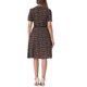 thumbnail image 3 of INSPIRAR CHIC Vestido Vintage para Mujeres con Estampado Floral, Cuello Peter Pan, Largo a la Rodilla, Vestido Casual XS Marrón, 3 of 6
