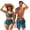 Art Leaves, variant on FUIALDOLG Great Wave Swimsuits for Couples Tummy Control Bikini Sets for Women Mens Summer Board Shorts Cherry Blossom Couples Swimwear Couples Matching Bathing Suits