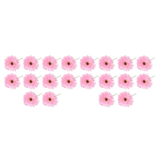 Cateissary 10 Uds. Ramo de flores artificiales de Gerbera para oficina, flores de simulación realistas, decoración de Patio para sala de estar, Rosa 2piezas