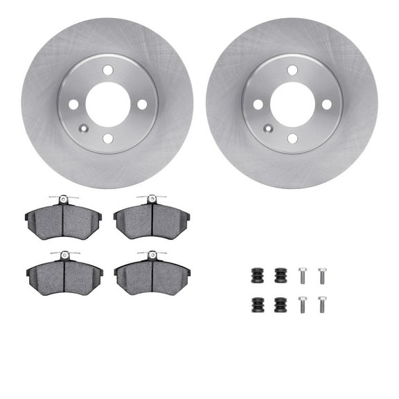 Dynamic Friction Company Front Brake Rotors with 5000 Euro Ceramic Brake Pads includes Hardware 6612-74029