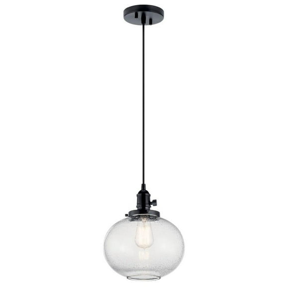 1 Light Mini Pendant with Vintage Industrial Inspirations 11.25 inches Tall By 9.75 inches Wide-Black Finish Bailey Street Home 147-Bel-5035926