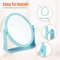 thumbnail image 6 of Unique Bargains Plastic Makeup Mirror Double Sided Round Makeup Mirror Rotating Mirror Beauty Mirror for Women Blue, 6 of 7