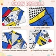 thumbnail image 4 of FORMRS Kids Short Sleeve Top and Pants Pajama Set Unisex Satin 2-Piece Sleepwear, Sizes 5-6Y, Yelllow Simple Shapes, 4 of 8