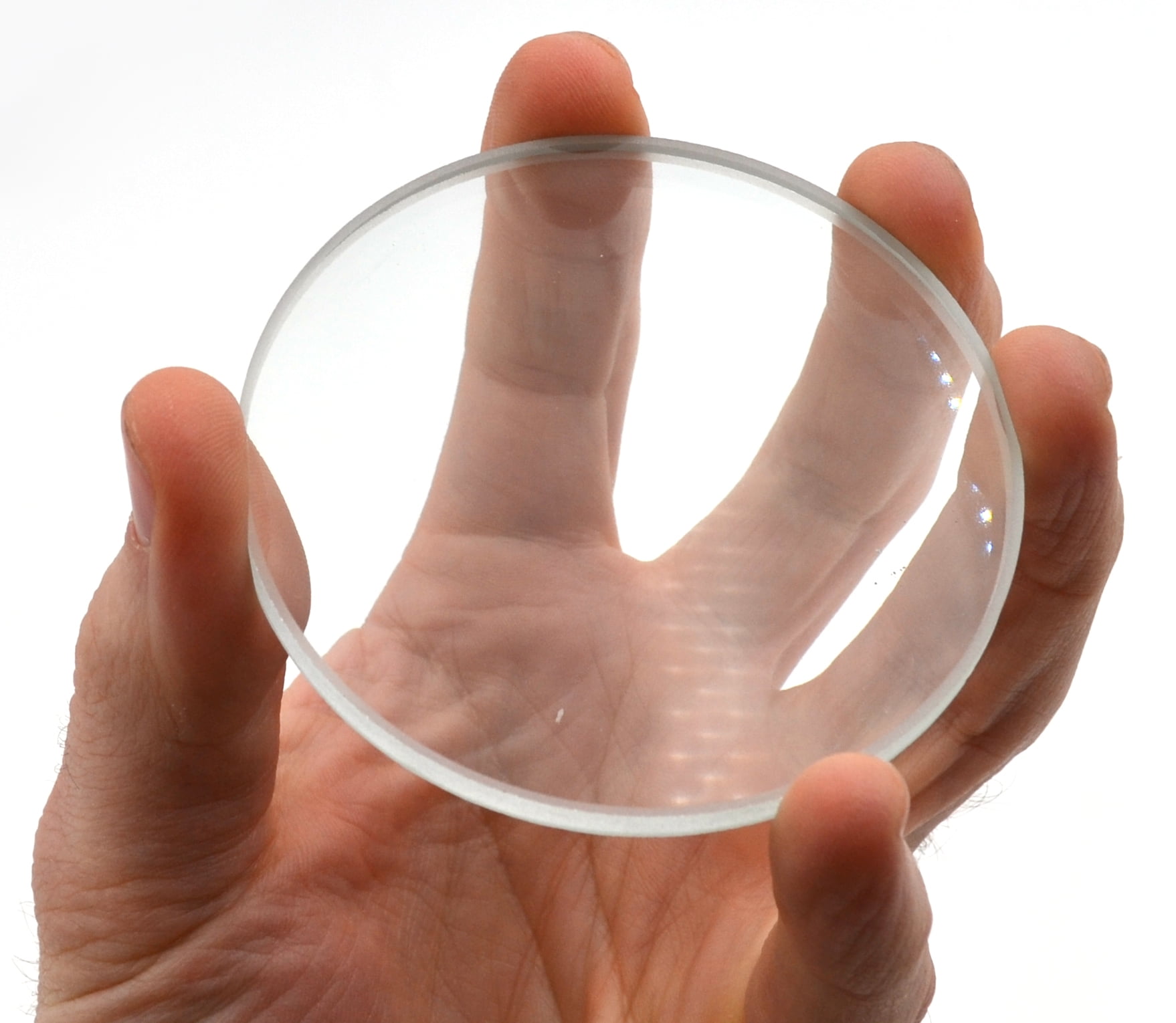 EISCO Double Concave Lens - 300mm Focal Length, 3" Diameter For Physics Labs