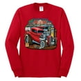 thumbnail image 2 of Wild Bobby, Vintage Hot Rod Old Garage Cars and Trucks Mens Long Sleeve Shirt, Red, Large, 2 of 3
