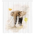 thumbnail image 2 of Ambesonne Watercolor Animal Shower Curtain, Paintbursh Art, 69"Wx75"L, Tan Taupe Beige, 2 of 4
