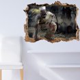 thumbnail image 4 of Bewildely Pegatinas de pared rotas de Halloween de Zombie de terror, decoración tridimensional para el hogar, calcomanías de monstruo de PVC, papel Kits de decoración para fiestas KM312 Bewildely HA068226-01, 4 of 6