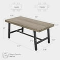 thumbnail image 3 of M optimized Industrial Dining Table for 4-6 People, 63" Long Wooden Kitchen Table with Sturdy Metal Frame, Seats 4 Rectangular Counter for Dinner, Kitchen, Dining Room, 3 of 8