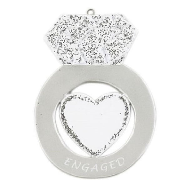 Diamond Engagement Wedding Ring Christmas Tree Ornament Decoration Engaged