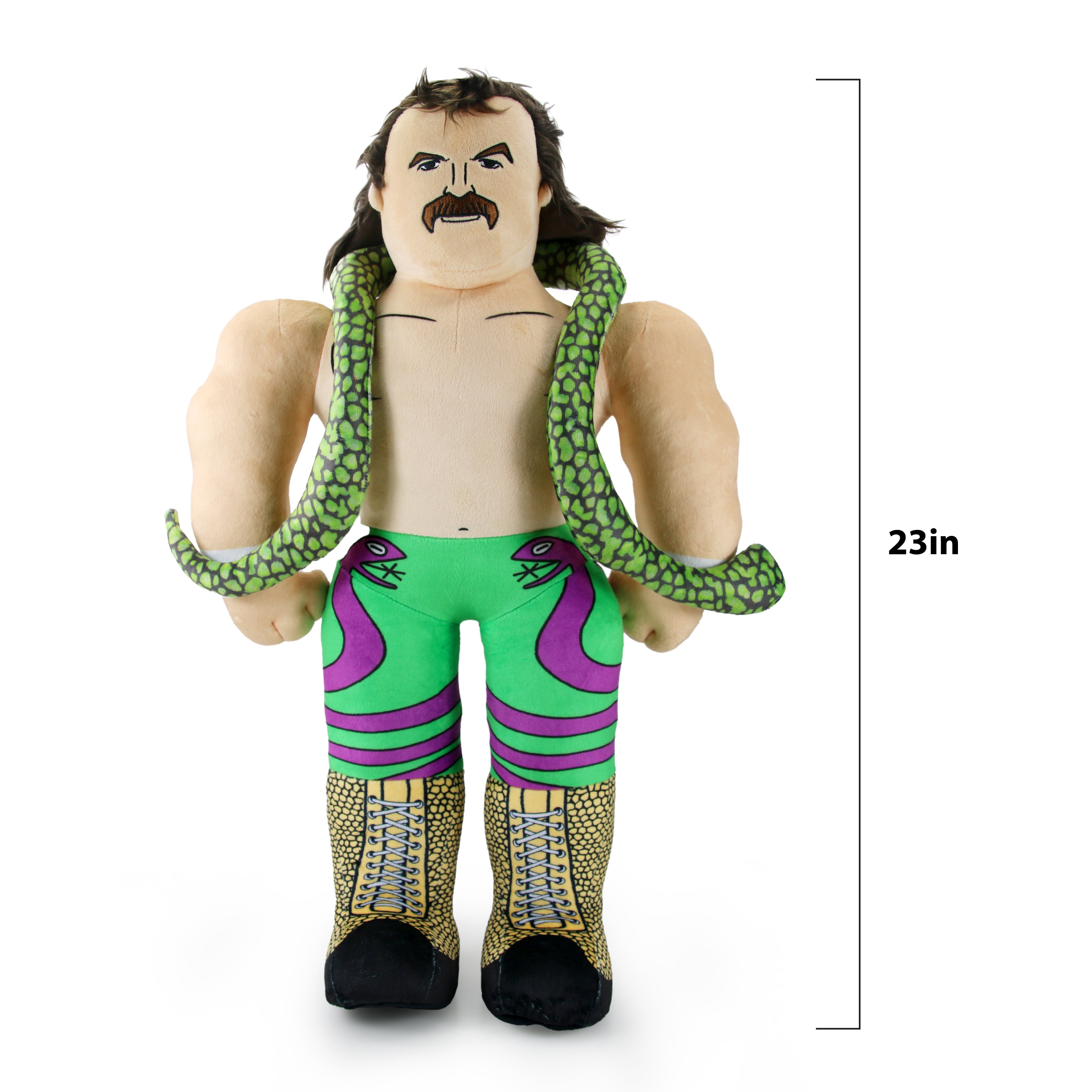 WWE 23" Full Body Plush Jake the Snake, Stuffed Action Figure, Children Ages 3+