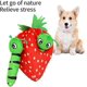 thumbnail image 4 of Juguetes interactivos para perros, juguetes para perros que juegan al escondite, juguetes de peluche para mascotas con sonido chirriante, fresa, 4 of 5