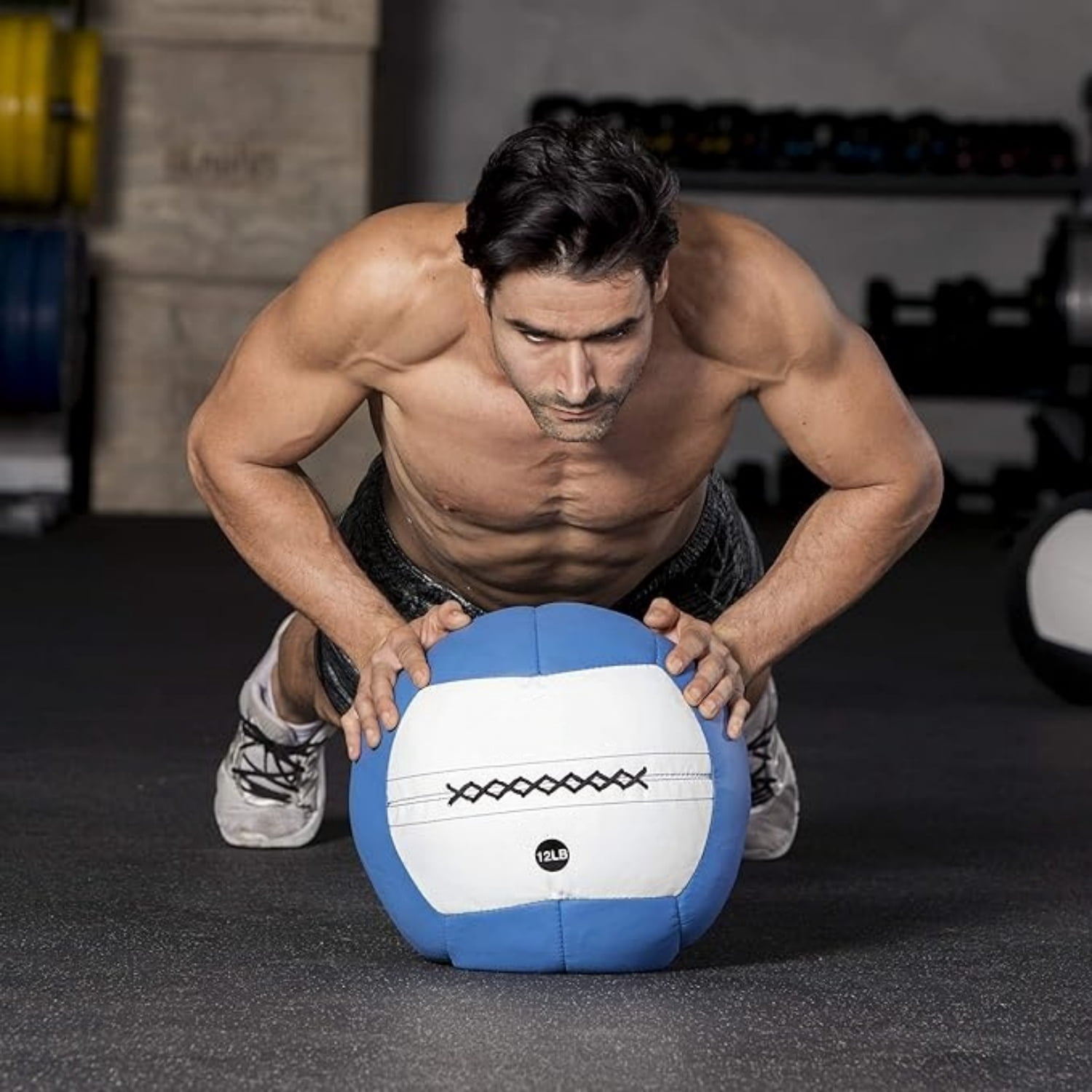 Slam Balls, 10 lb, Soft Shell with Non-Slip Grip, Medicine Wall Exercise Ball for Weightlifting, Plyometrics, Cross Training, & Home Gym Fitness