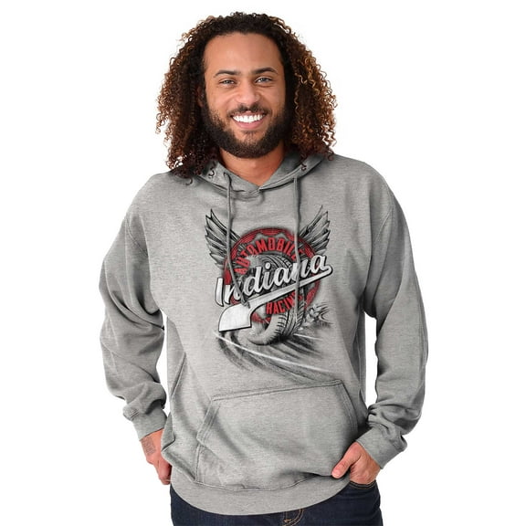 Indiana Cool Indy Wing Wheel IN Pride Unisex Plus Fleece Graphic Hoodie Brisco Brands 2X