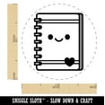 thumbnail image 2 of Kawaii Notebook Diary Agenda Teacher School Self-Inking Rubber Stamp Ink Stamper - Green Ink - Medium 1 Inch, 2 of 7
