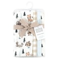 thumbnail image 2 of Hudson Baby Infant Boy Cotton Flannel Burp Cloths, Boy Woodland Pals 4-Pack, One Size, 2 of 6