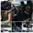 thumbnail image 2 of Garronmavis Cherry 16 Pcs Car Accessories Set Car Seat Belt Pads Cover Keychain Gear Shifting Knob Cover Cup Mats Windshield Sun Shade Rearview Mirror Cover Decorative Accessories, 2 of 7