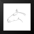 thumbnail image 2 of Scarvey, Emma 15x15 Black Modern Framed Museum Art Print Titled - Equine Pencil Contour I, 2 of 5