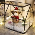 thumbnail image 3 of Ferrisland Glass Plant Terrarium Container Wardian Case Indoor Small Succulent Terrarium Planter w/Door for Tabletop Decor DIY - 4.9"x4.3"x4.3", 3 of 5