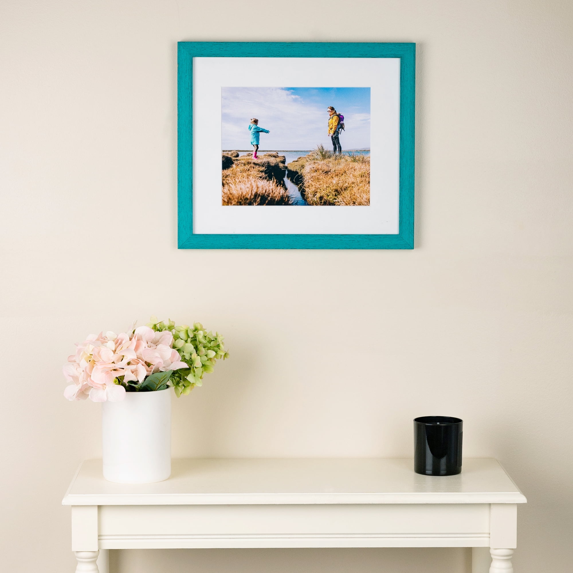 ArtToFrames 18" x 24" Aqua Picture Frame, 18x24 inch Green Wood Poster Frame (WOM-4428), 2 Pack