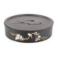 thumbnail image 4 of Bandeja de té de madera elegante, soporte para tetera de escritorio Vintage con tapa de drenaje para oficina en casa, 4 of 8