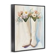thumbnail image 2 of Stupell Industries Contemporary Floral White Cowgirl Boots Black Framed Giclee Art, 11 x 14, by The Prints Vibe, 2 of 8
