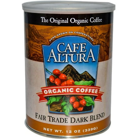 Caf? Altura Organic Fair Trade Dark Roast Ground Coffee, 12 (Best Organic Fair Trade Coffee)