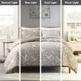thumbnail image 5 of Notticasa 3-Piece Printed Comforter Sets,Beige,California King,Features a Floral and Peacebird Design, Including a Quilt Cover and Pillowcases, 5 of 7