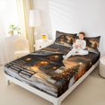 thumbnail image 4 of Homewish Western Rustic Farmhouse Bed Sheets,Merry Christmas King Sheets,Chic Xmas Tree Sheet Set For Girl Kids,Super Cozy Room Decor,4 Pieces, 4 of 7