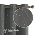 thumbnail image 5 of Deconovo Blackout Curtains Energy Saving, 2 Panels, Light Gray, 42W x 63L Inch, Noise Reducing Thermal Insulated Wave Line Dots Room Darkening, 5 of 9