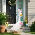 thumbnail image 5 of 2025 Bunny Goose Outfit, 2025 Easter Porch Goose Outfits, Lawn Goose Clothing for 23" High Cement or Plastic Goose, Spring Outdoor Patio Yard Decoration E [Hat + Bow + Hairball], 5 of 9