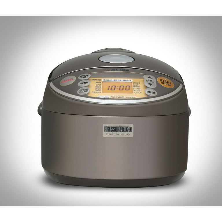 Zojirushi Pressure Induction Heating Rice Cooker & Warmer, 10 Cup,  Stainless Black, Made in Japan