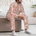 thumbnail image 7 of Sikiie Swan And Flowers3 Mens Pajama Set, Soft Warm Long Sleeve Sleepwear, Cozy Button-Down Pjs for Men-Medium, 7 of 7