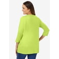 thumbnail image 2 of Woman Within Plus Size Perfect Three-Quarter Sleeve V-Neck Tee (Petite Available), 2 of 6