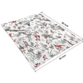 thumbnail image 4 of White Christmas Bird and Pine Pattern Blanket,Comfortable Soft Lamb Wool Throw Blanket,All Season,Warm Lightweight Blankets for Sofa Bed Couch Living Room Chair,60"x80", 4 of 4