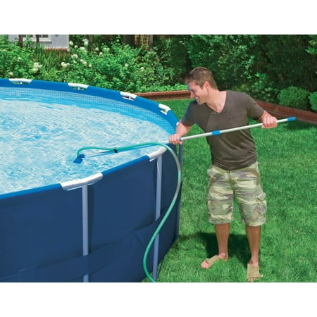 Intex Cleaning Maintenance Swimming Pool Kit w/ Vacuum Skimmer & Pole | (Best Way To Clean Brushed Aluminum)