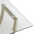 thumbnail image 4 of Studio 55D Modern Black Square Accent Side End Table 24" Wide Brushed Gold Leg Clear Glass Tabletop for Living Room Bedroom Bedside Entryway Office, 4 of 9