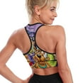 thumbnail image 2 of Scooby Doo Women's Sports Bras Racerback Padded Workout Slimming Tank Tops Camisole Yoga Vest Activewear Fitness Running Crop Top, 2 of 6