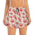 thumbnail image 2 of Daiia Crab Lobster 1 Pattern Women's 2 in 1 Running Shorts - Lightweight Athletic Workout Gym Yoga Shorts Liner with Phone Pockets-XX-Large, 2 of 7