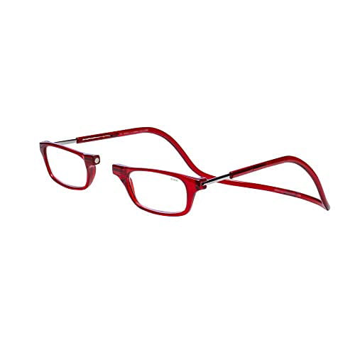 Executive, Replaceable Lens CliC Magnetic Reading Glasses Adjustable Temples Tortoise, 3.00 Magnification Computer Readers 
