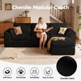 thumbnail image 6 of DILORA 108'' Boneless Cloud couches for Livingroom,Sectional L-Shape Couch With Ottoman,3 Seater Convertible Modular Soft sofa,Black, 6 of 8