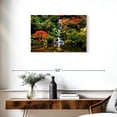 thumbnail image 3 of Elephant Stock Mesmerizing Japanese Waterfall Wall Art - Horizontal Canvas Wall Art - Living Room Wall Decor - Nature Canvas - Green And Orange Decor - 30" x 20", 3 of 8