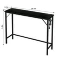 thumbnail image 6 of EastVita Narrow Sofa Table,Console Table with Power Outlets & USB Ports,39.4" Industrial Entryway Table,Behind Couch,Black, 6 of 8