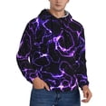 thumbnail image 2 of Lsque Galaxy Lightning Pattern Casual Men's Hoodie,Hooded Sweatshirt with Kangaroo Pocket,Pullover Hoodie-4X-Large, 2 of 7
