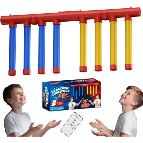 Reflex Drop Sticks Challenge Game, Falling Sticks Reaction Training Tool, Adjustable Speed Catching Sticks for Hand Eye Coordination & Reaction Time Boost in Kids and Adults