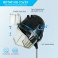 thumbnail image 5 of ZENY Professional Adjustable Hooded Bonnet Hair Dryer with Rolling Stand 1300W Salon Dryer, Black, 5 of 12