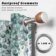 thumbnail image 2 of Outdoor Curtains for Patio Waterproof, Teal Green Eucalyptus Leaves Outdoor Privacy Panels Grommet, Spring Plants Leaves Country Blackout Outside Curtains for Porch/Cabana 54"x95", 2 Panels, 2 of 8