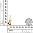 thumbnail image 6 of Gem Stone King 18K Yellow Gold Plated Silver White Moissanite and Blue Created Sapphire and Purple Amethyst Pendant for Women (1.34 Cttw, Gemstone, Heart Shape 5MM, 18 inch Chain), 6 of 6
